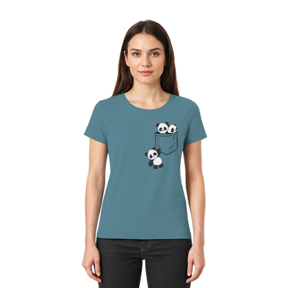 Kawaii Pandas in der Tasche - Ladies Premium Shirt