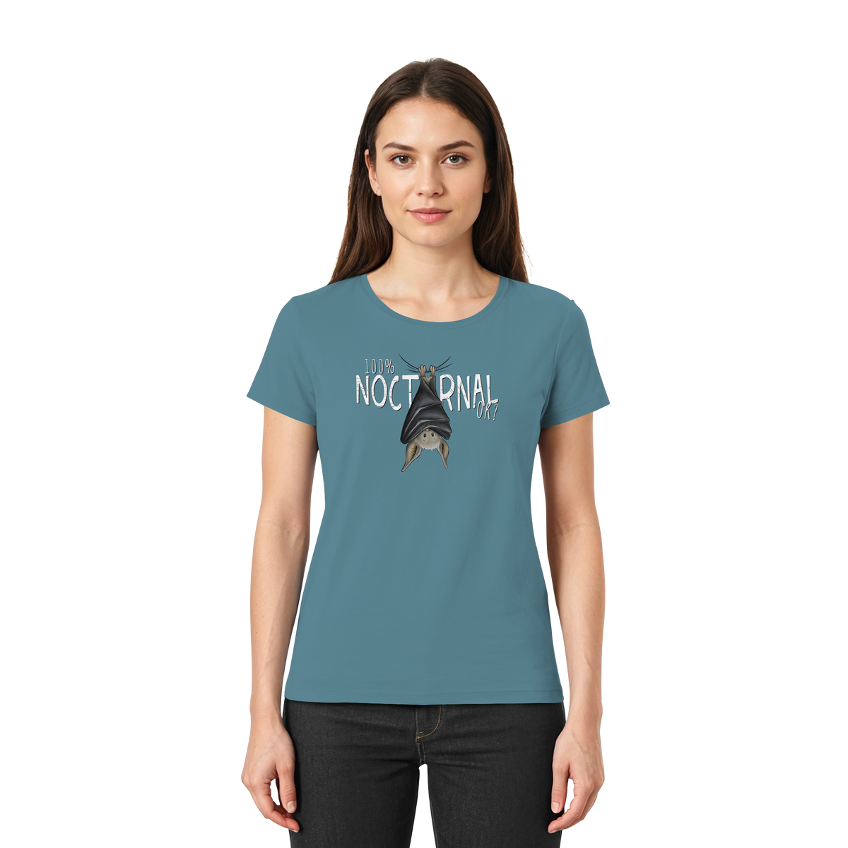 100% nachtaktive Fledermaus - Ladies Premium Shirt