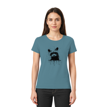 Funky Street Art Waschbär - Ladies Premium Shirt