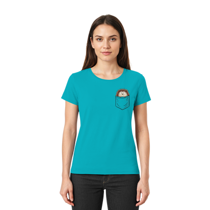 Lustiger Igel in Deiner Brust-Tasche - Ladies Premium Shirt