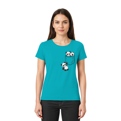 Kawaii Pandas in der Tasche - Ladies Premium Shirt