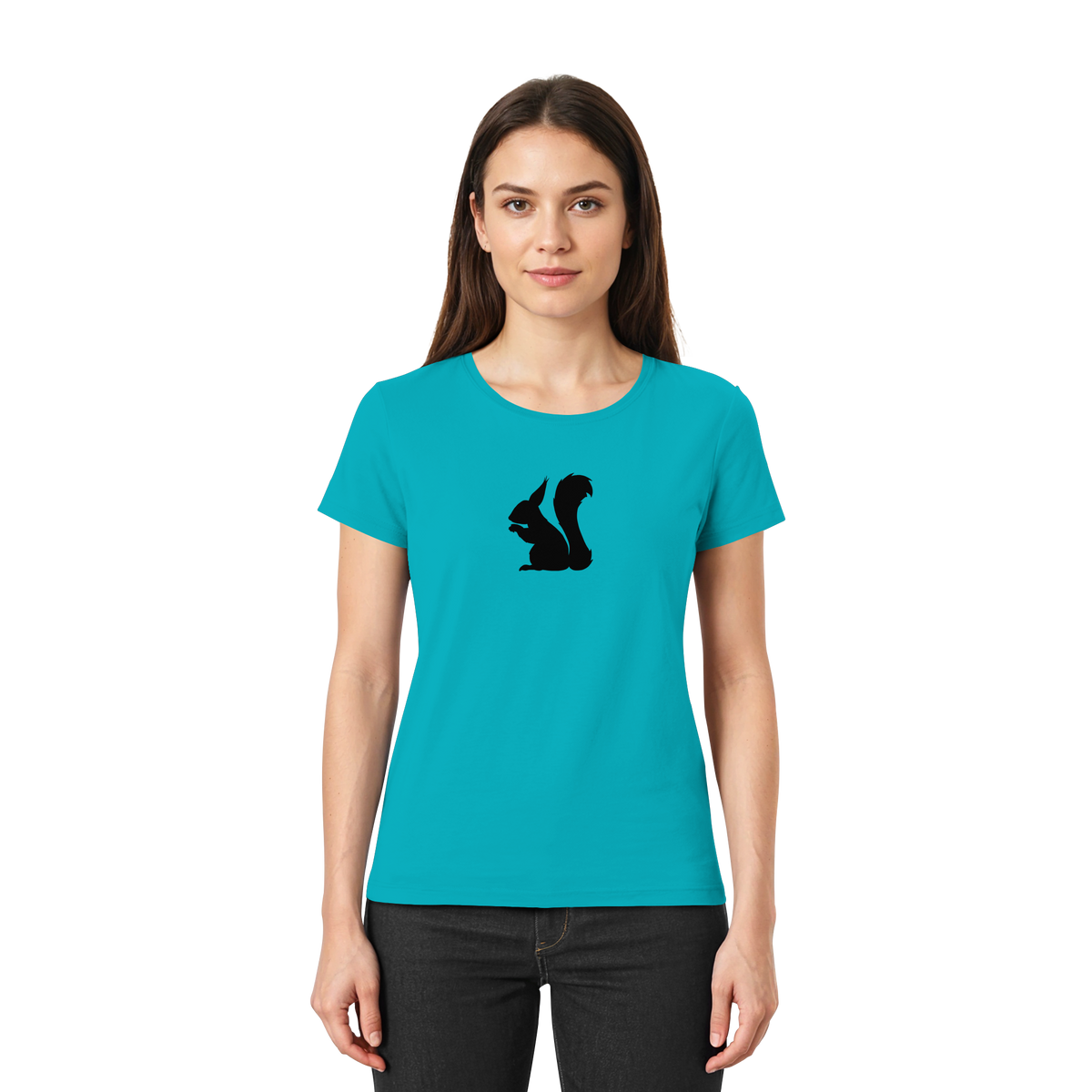 Eichhörnchen Silhouette - Ladies Premium Shirt