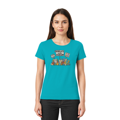 Demo-Katzen gegen Faschismus und für Vielfalt - Ladies Premium Shirt