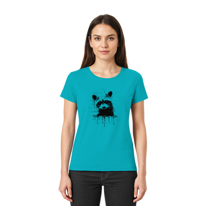 Funky Street Art Waschbär - Ladies Premium Shirt