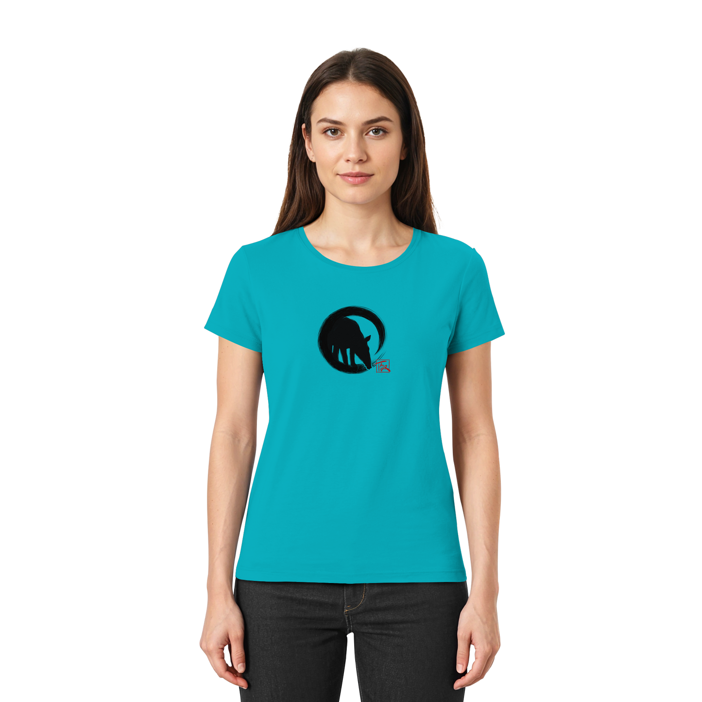 Zen Tapir im japanischen Enso Kreis - Ladies Premium Shirt