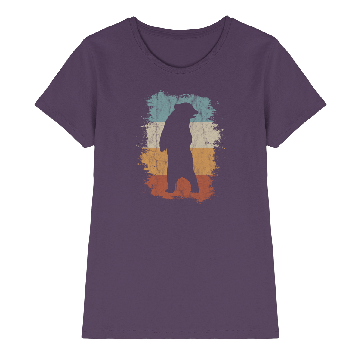 Retro Bären-Silhouette - Ladies Premium Shirt