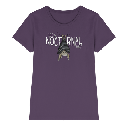 100% nachtaktive Fledermaus - Ladies Premium Shirt