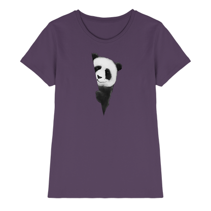 Panda Bär Illustration - Ladies Premium Shirt