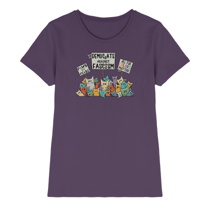 Demo-Katzen gegen Faschismus und für Vielfalt - Ladies Premium Shirt