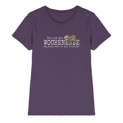 Kawaii Faultier Wochenende - Ladies Premium Shirt