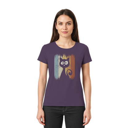 Retro Katze Silhouette - Ladies Premium Shirt