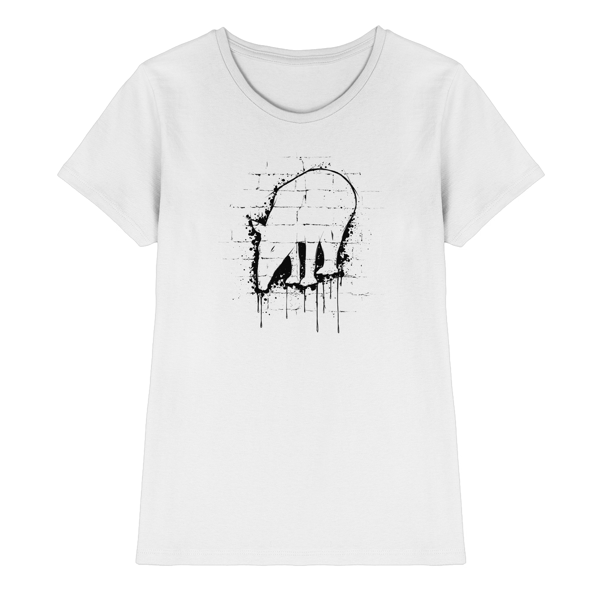 Urban Street Art Tapir Silhouette - Ladies Premium Shirt