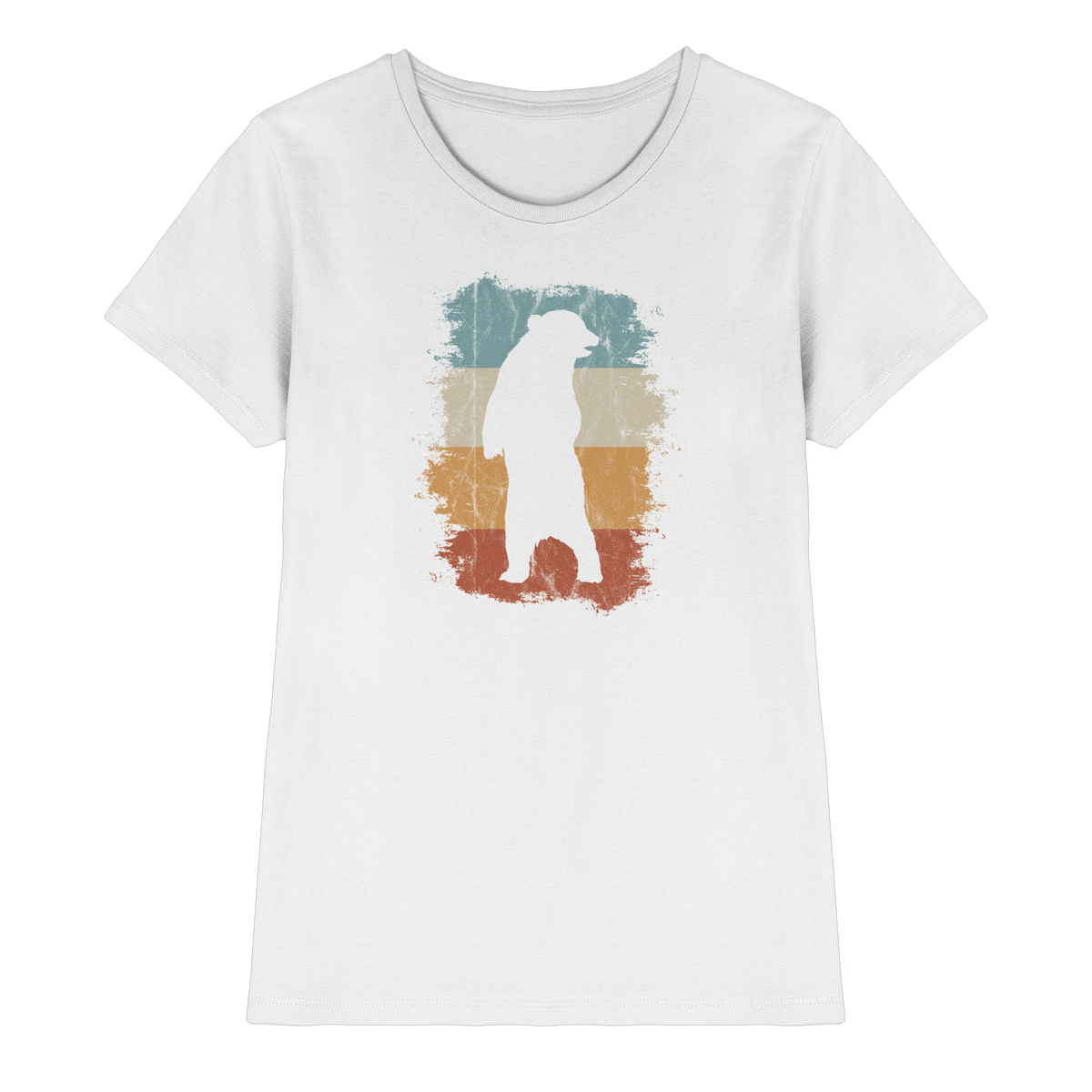 Retro Bären-Silhouette - Ladies Premium Shirt