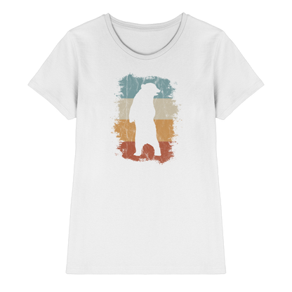 Retro Bären-Silhouette - Ladies Premium Shirt