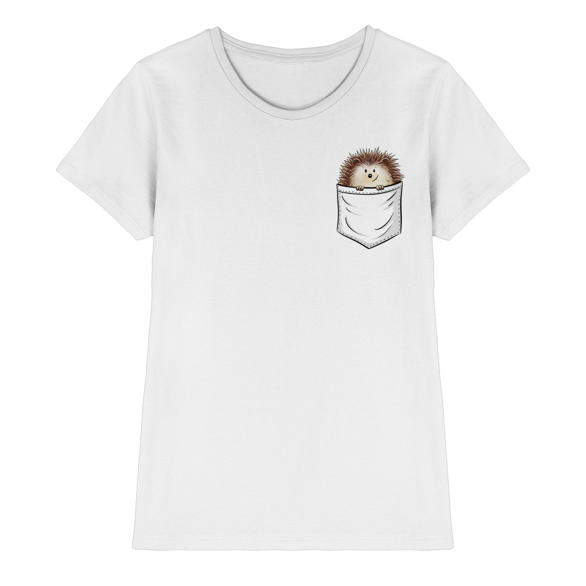 Lustiger Igel in Deiner Brust-Tasche - Ladies Premium Shirt