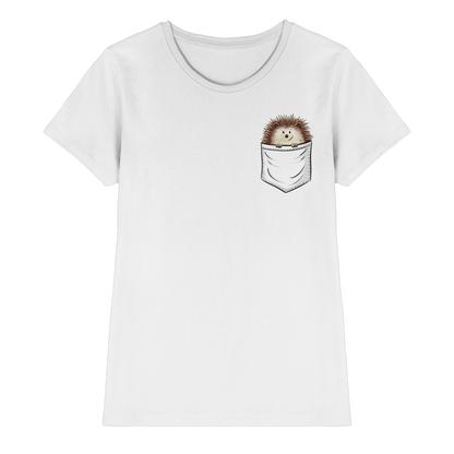 Lustiger Igel in Deiner Brust-Tasche - Ladies Premium Shirt