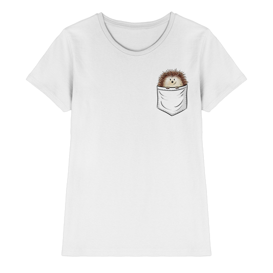 Lustiger Igel in Deiner Brust-Tasche - Ladies Premium Shirt