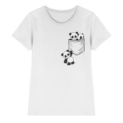 Kawaii Pandas in der Tasche - Ladies Premium Shirt