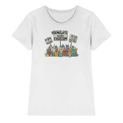 Demo-Katzen gegen Faschismus und für Vielfalt - Ladies Premium Shirt