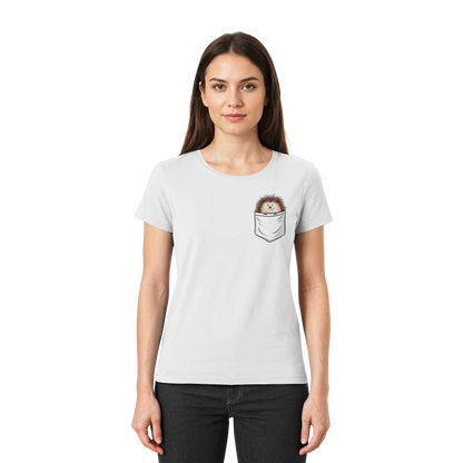 Lustiger Igel in Deiner Brust-Tasche - Ladies Premium Shirt