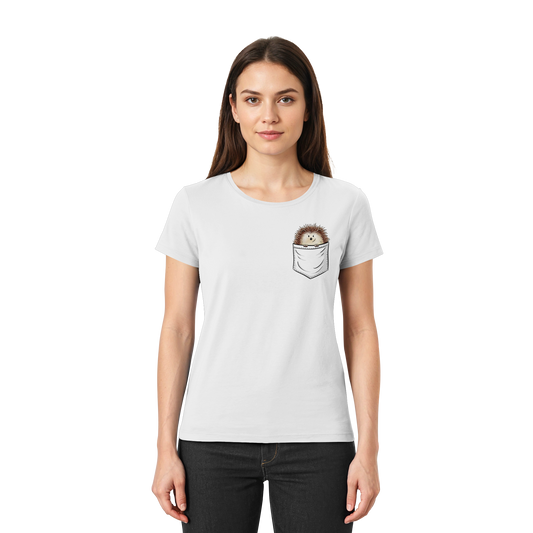 Lustiger Igel in Deiner Brust-Tasche - Ladies Premium Shirt