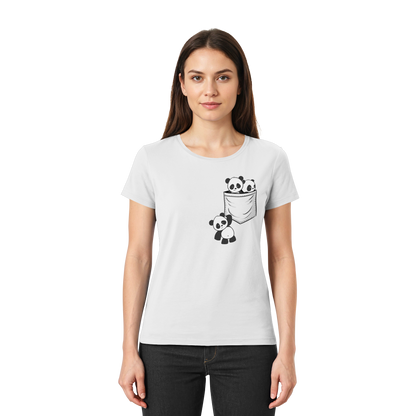 Kawaii Pandas in der Tasche - Ladies Premium Shirt