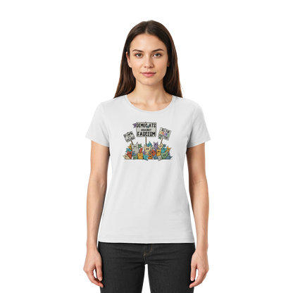 Demo-Katzen gegen Faschismus und für Vielfalt - Ladies Premium Shirt