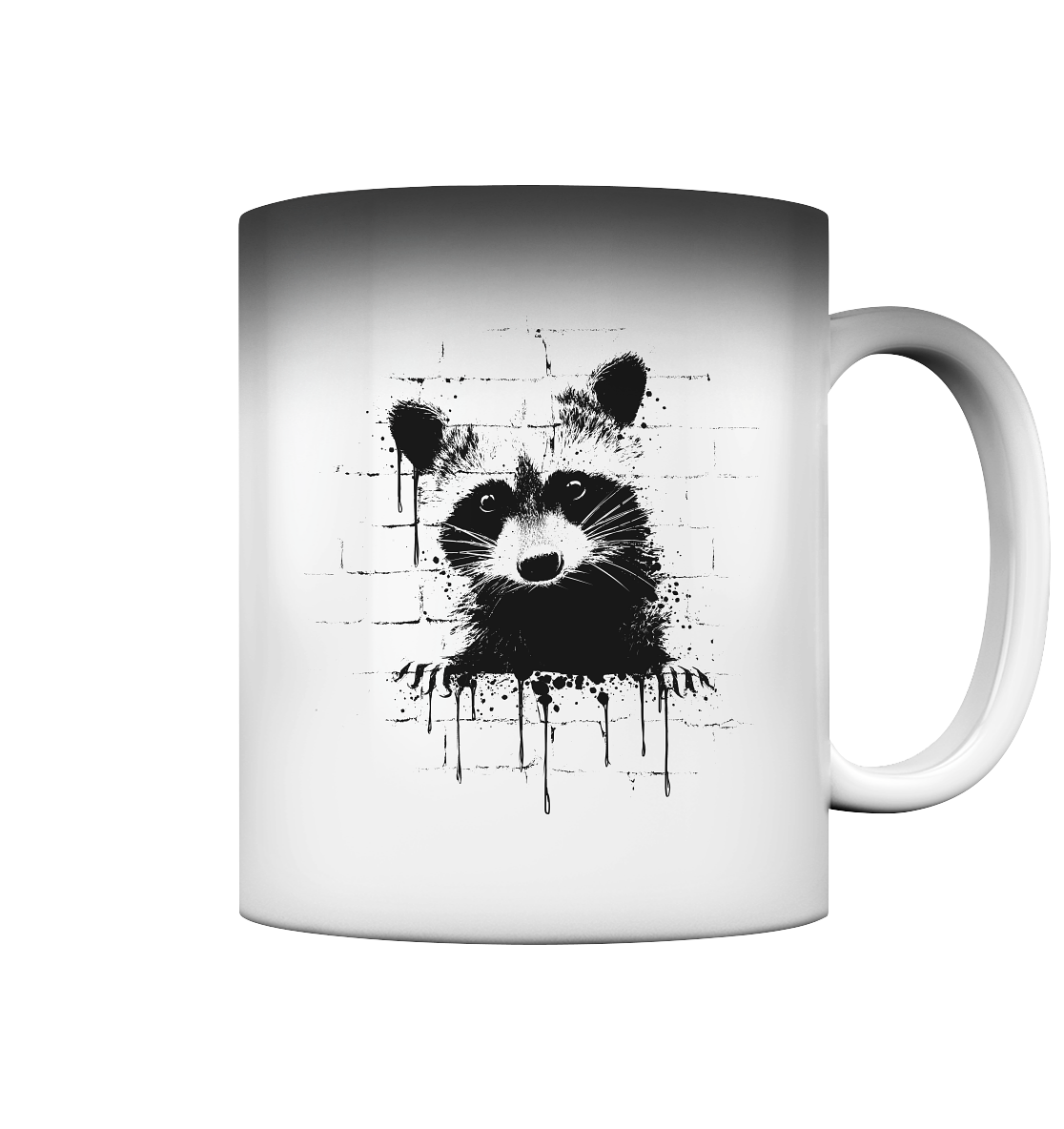 Funky Street Art Waschbär - Magic Mug