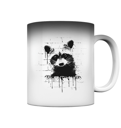 Funky Street Art Waschbär - Magic Mug