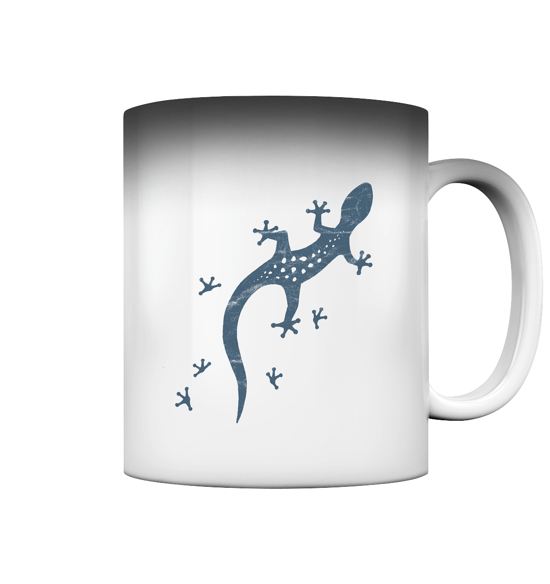Gecko Eidechse Silhouette dunkel - Magic Mug