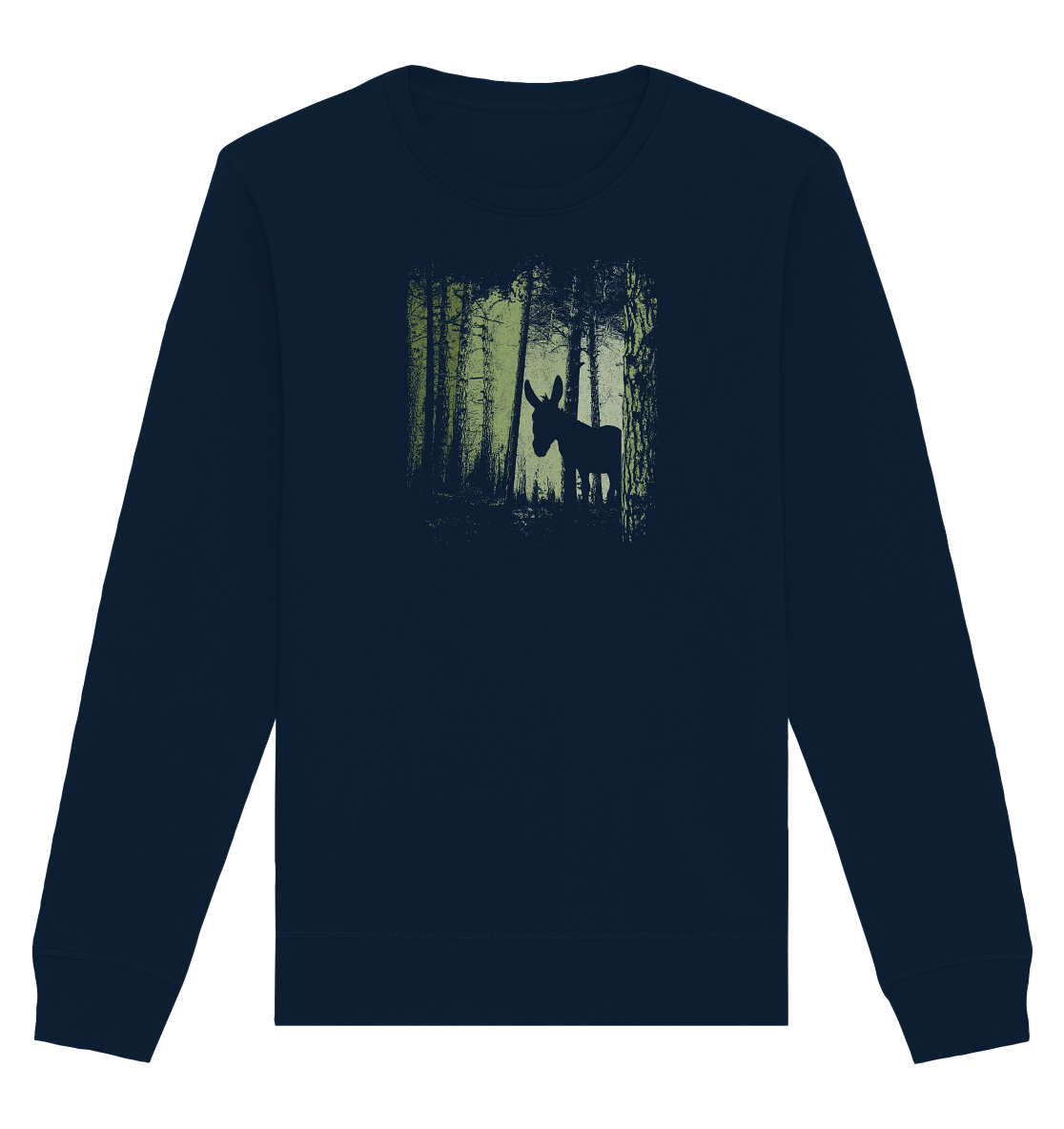 Esel im Zwielicht-Wald - Organic Basic Unisex Sweatshirt