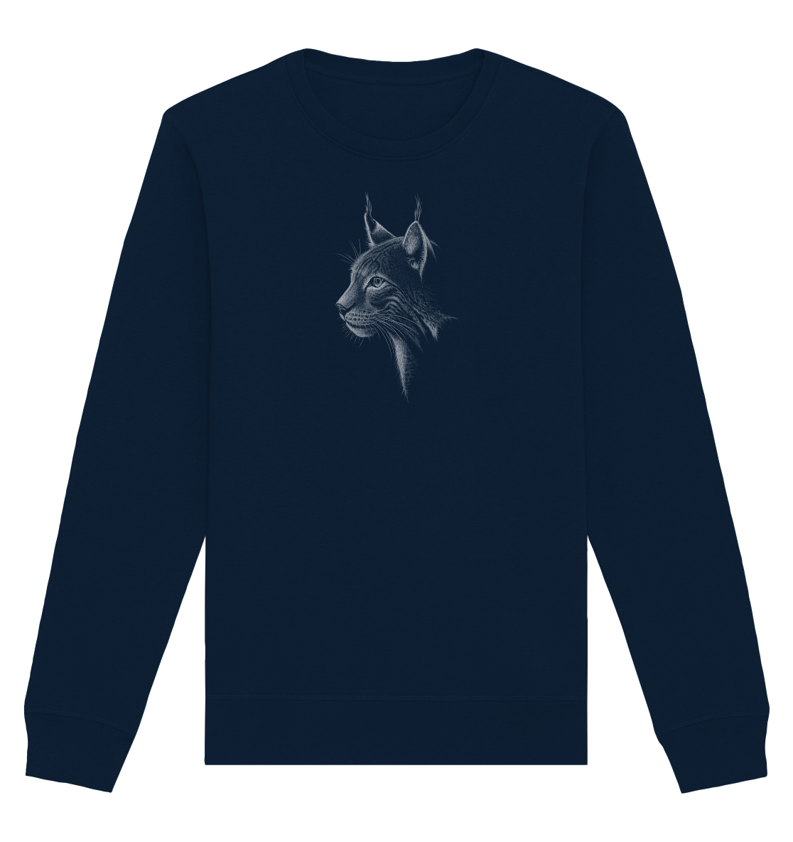 Luchs Kritzelkunst Wildkatze Illustration - Organic Basic Unisex Sweatshirt