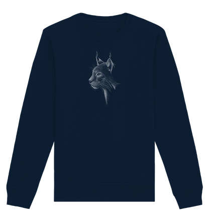 Luchs Kritzelkunst Wildkatze Illustration - Organic Basic Unisex Sweatshirt