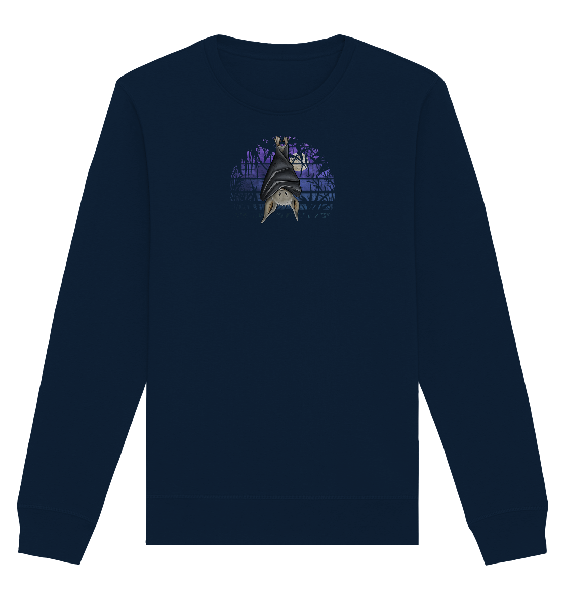Fledermaus in blauer Nacht - Organic Basic Unisex Sweatshirt