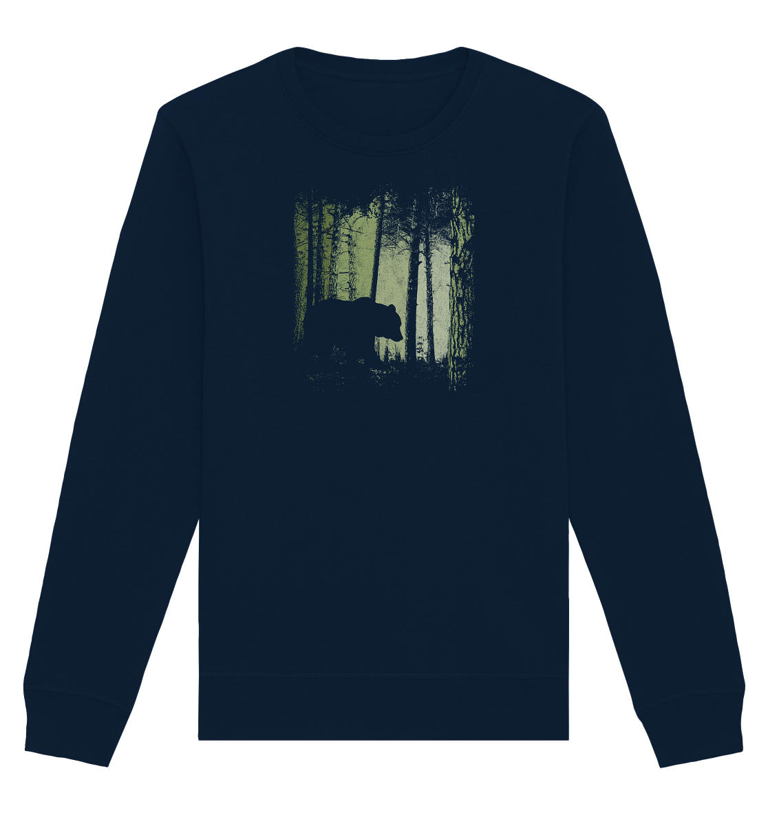 Braunbär im Zwielicht Wald - Organic Basic Unisex Sweatshirt
