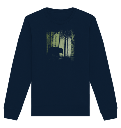 Braunbär im Zwielicht Wald - Organic Basic Unisex Sweatshirt