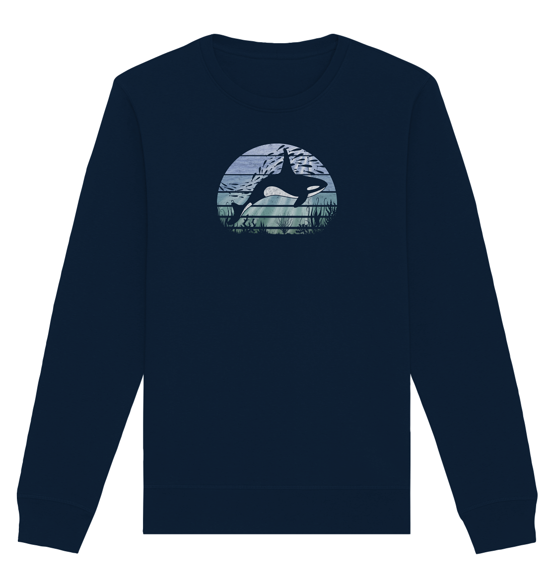 Retro Tiefsee Schwertwal Orca - Organic Basic Unisex Sweatshirt