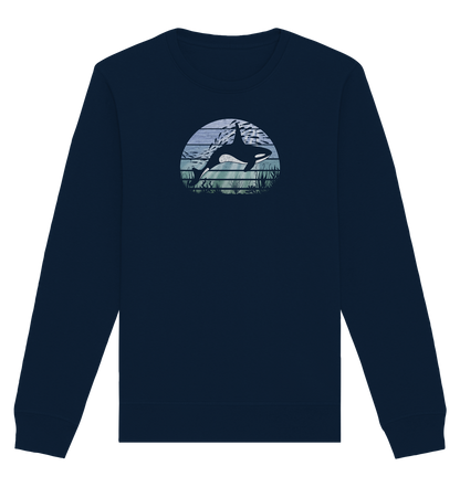 Retro Tiefsee Schwertwal Orca - Organic Basic Unisex Sweatshirt