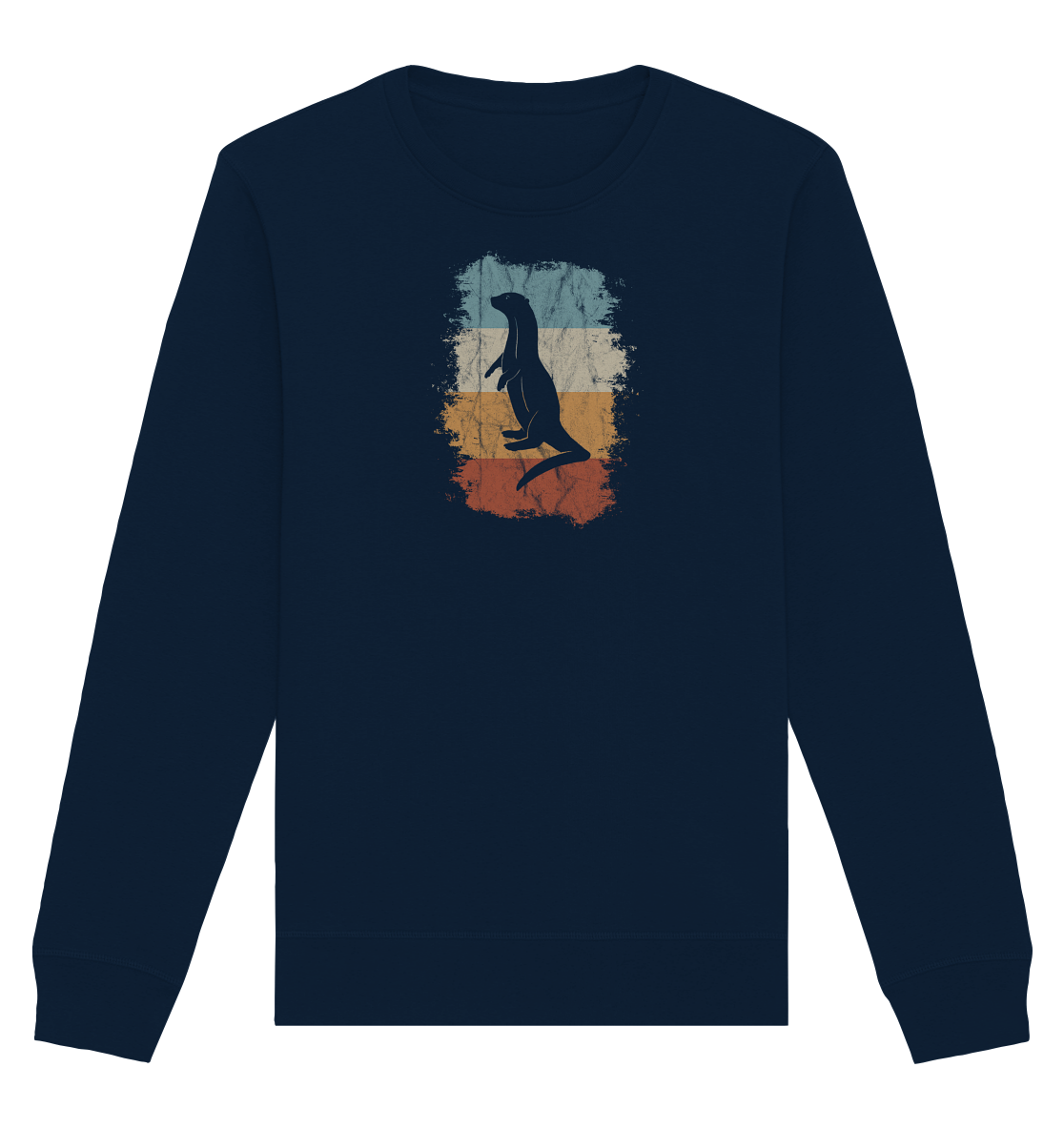Retro Otter Fischotter Silhouette - Organic Basic Unisex Sweatshirt