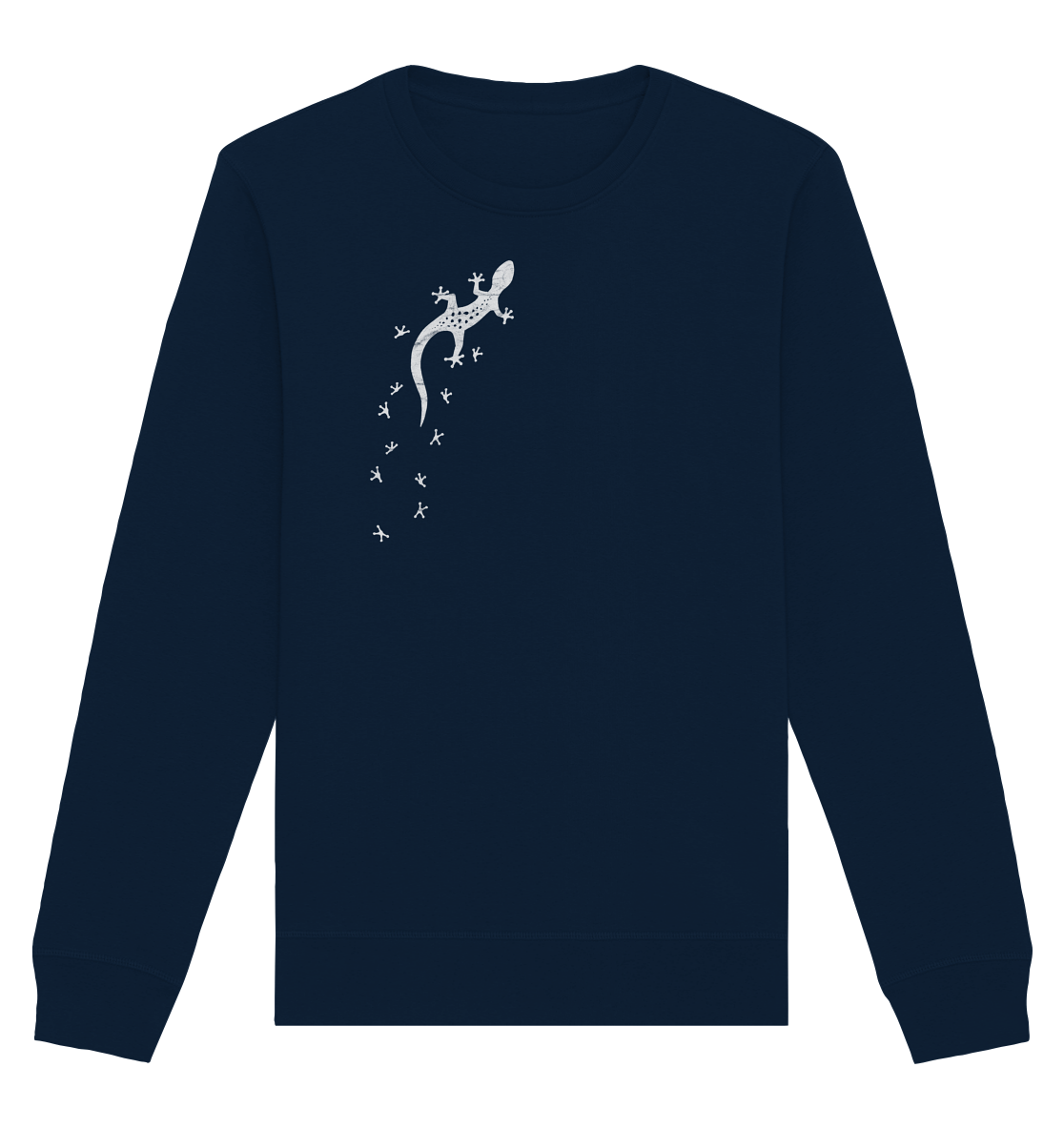 Gecko Eidechse Silhouette hell - Organic Basic Unisex Sweatshirt