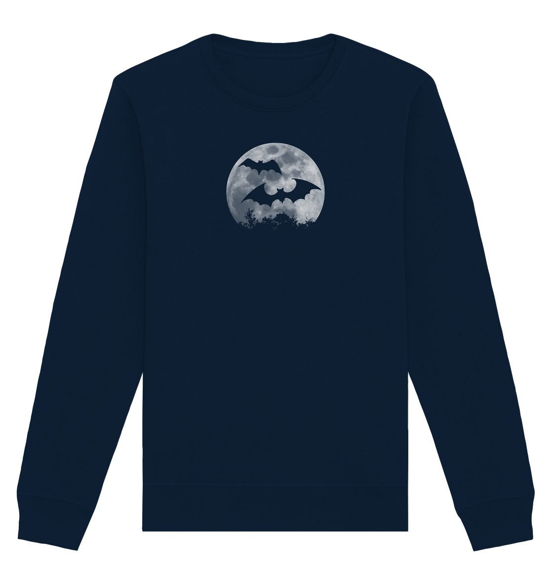 Fledermaus Silhouetten bei Vollmond - Organic Basic Unisex Sweatshirt