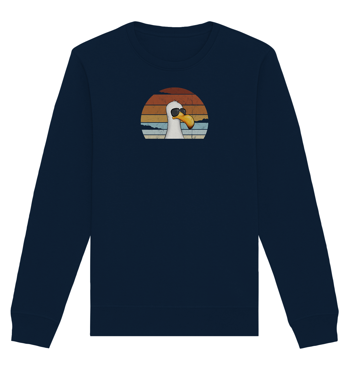Cool lässige Retro Möwe - Organic Basic Unisex Sweatshirt