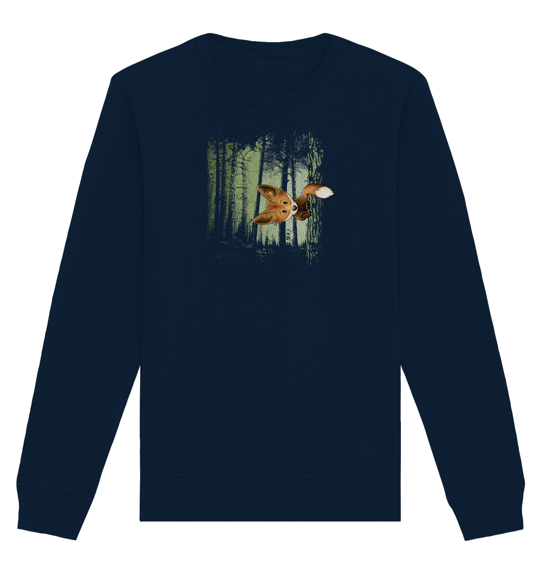 Fuchs im Zwielicht-Wald - Organic Basic Unisex Sweatshirt