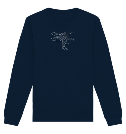 Breite die Flügel aus und flieg los | Libelle - Organic Basic Unisex Sweatshirt