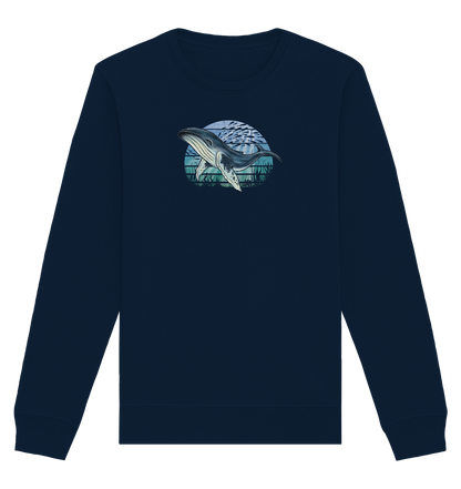 Retro Unterwasser Buckelwal - Organic Basic Unisex Sweatshirt