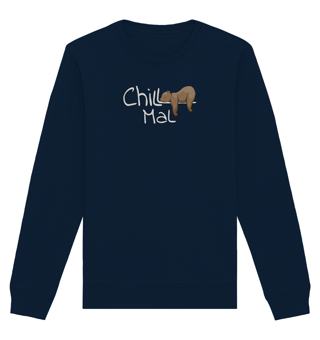 Chill Mal schläfriger Braunbär - Organic Basic Unisex Sweatshirt