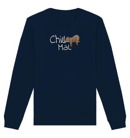 Chill Mal schläfriger Braunbär - Organic Basic Unisex Sweatshirt