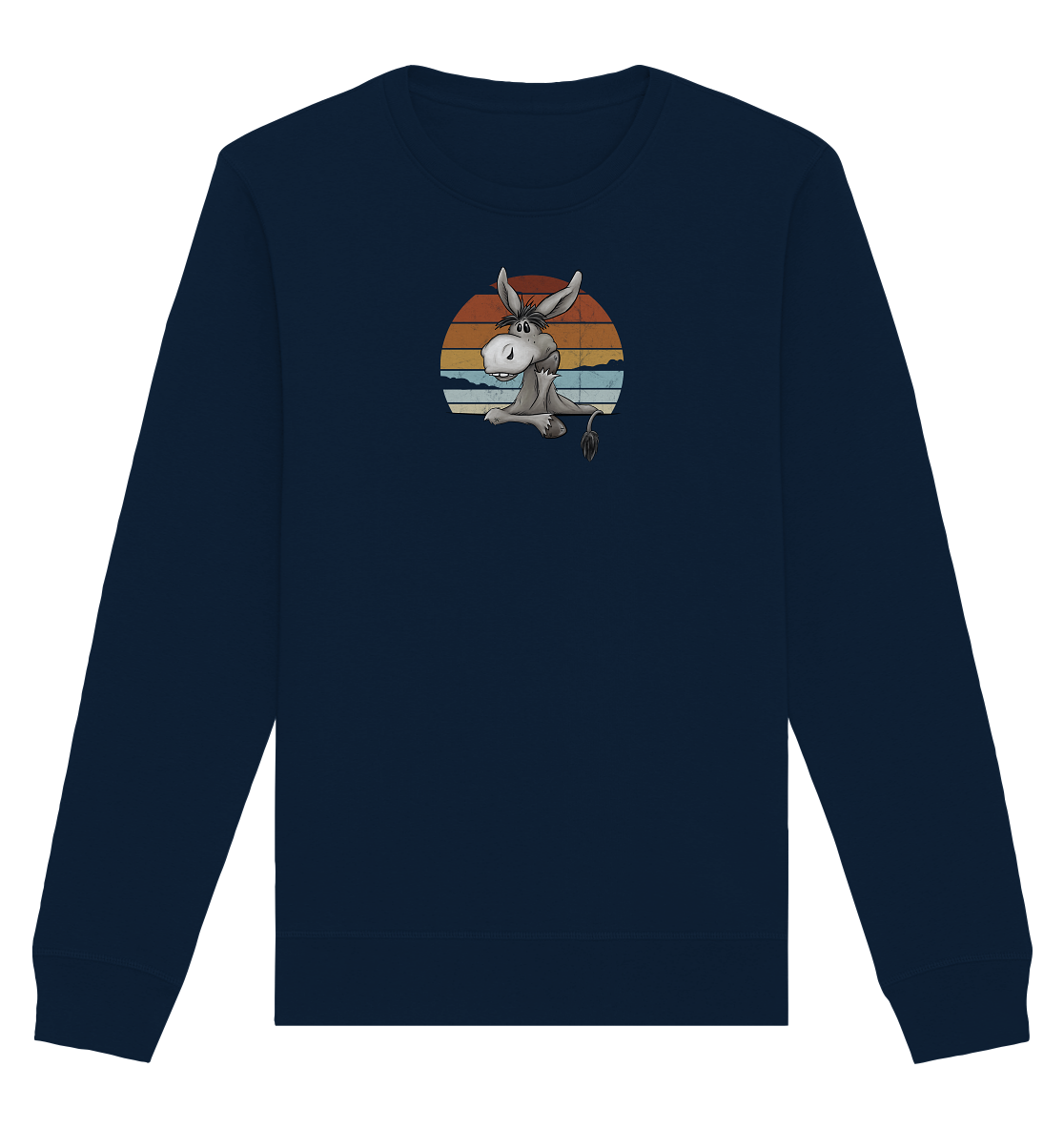 Lässiges Maultier Retro Esel - Organic Basic Unisex Sweatshirt