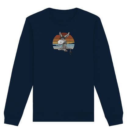 Lässiges Maultier Retro Esel - Organic Basic Unisex Sweatshirt