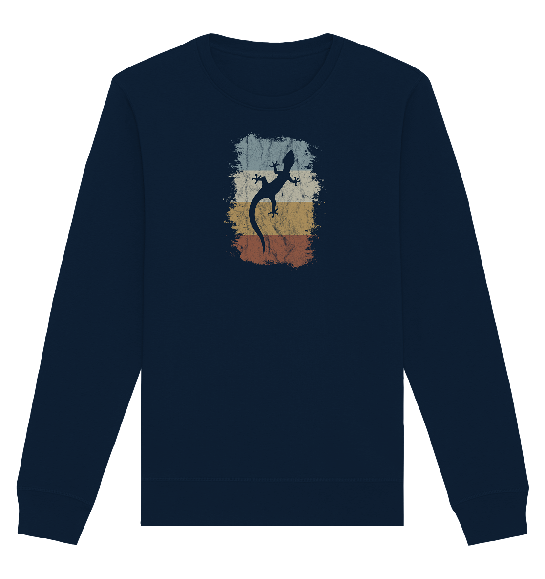 Retro Gecko Salamander Silhouette - Organic Basic Unisex Sweatshirt